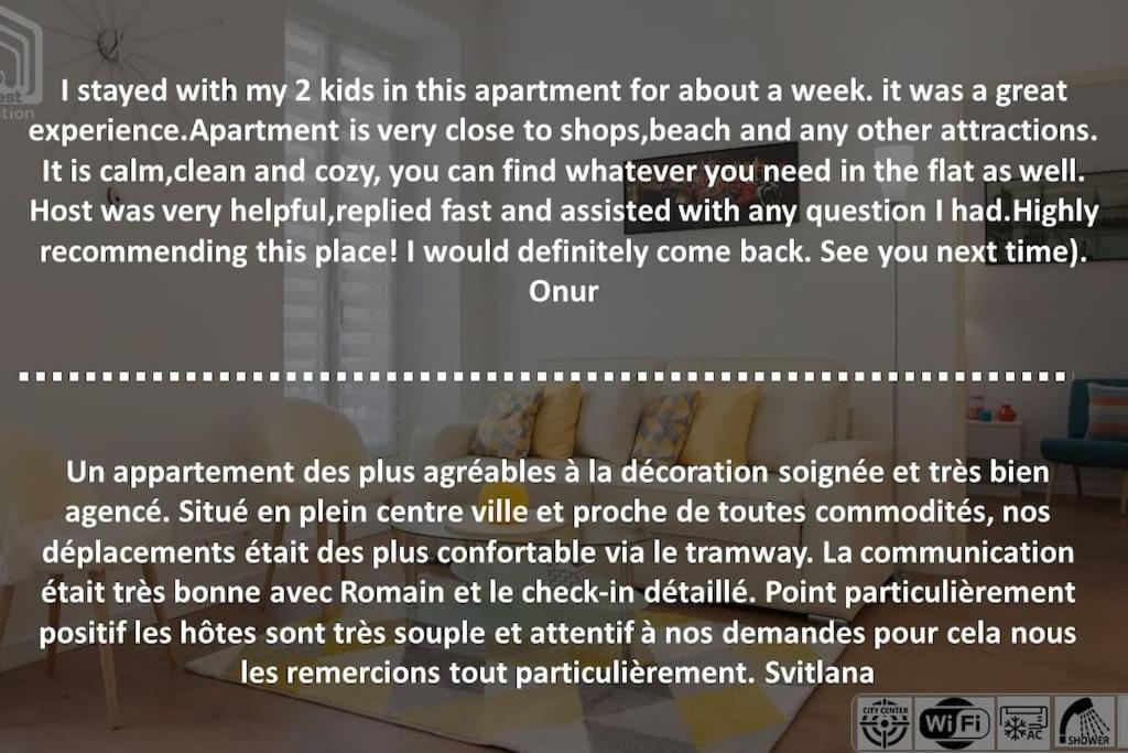 #28 1 Bdr Flat Ac Balcony Hper Central 10Mins To Beach & Old Town Nice Bagian luar foto